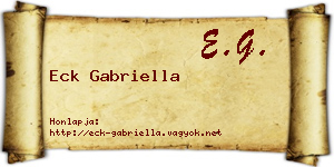 Eck Gabriella névjegykártya