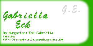 gabriella eck business card